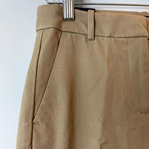 J.Crew Factory Kallie Straight Leg Pant High Waisted Work BO900 Natural Camel P8 - Picture 4 of 14